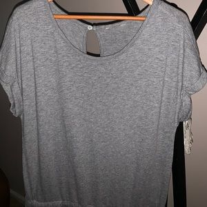 Gray Cotton Oversized Shorts Romper NWOT M